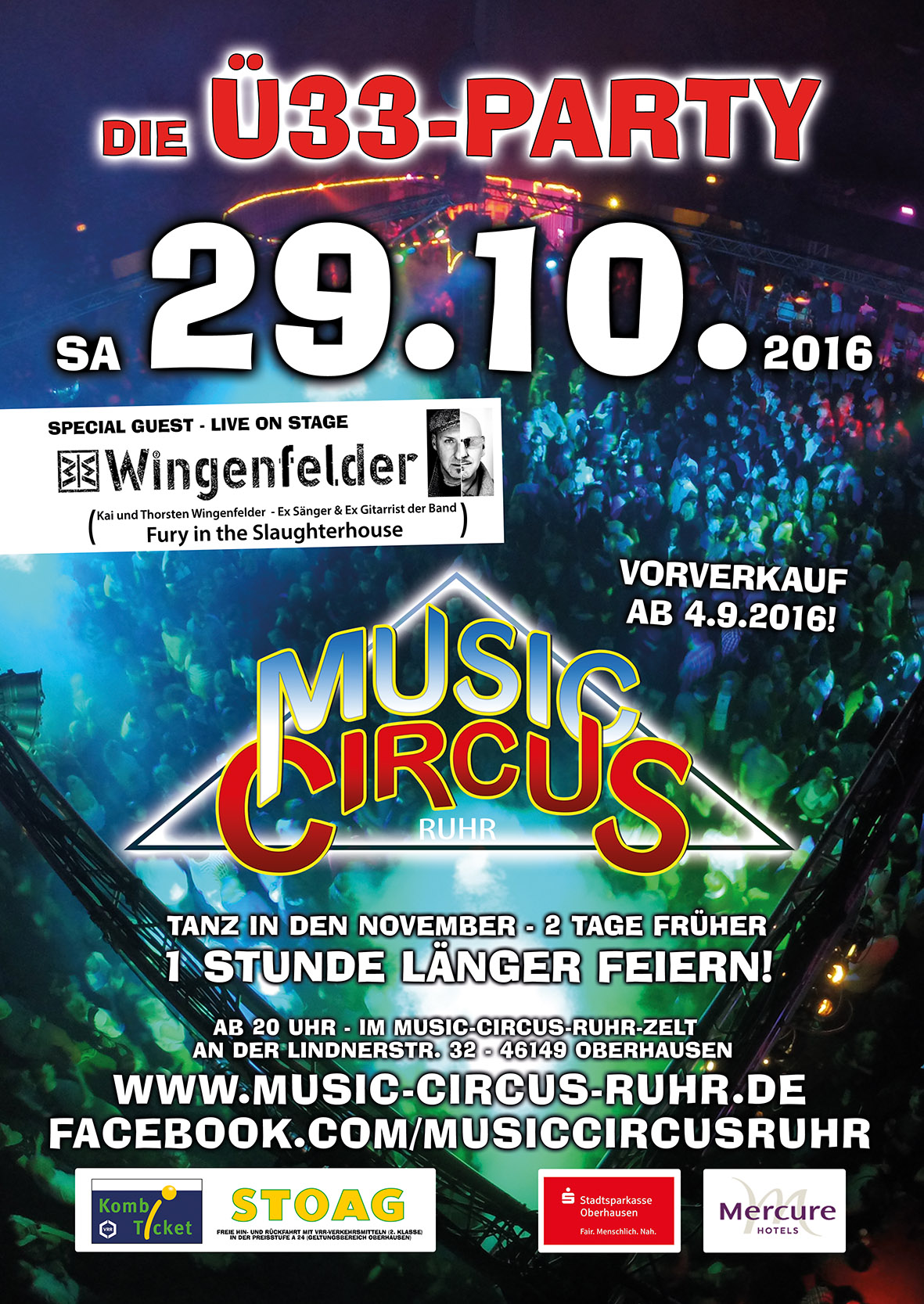 29.10.2016 MUSIC CIRCUS RUHR Tanz in den November