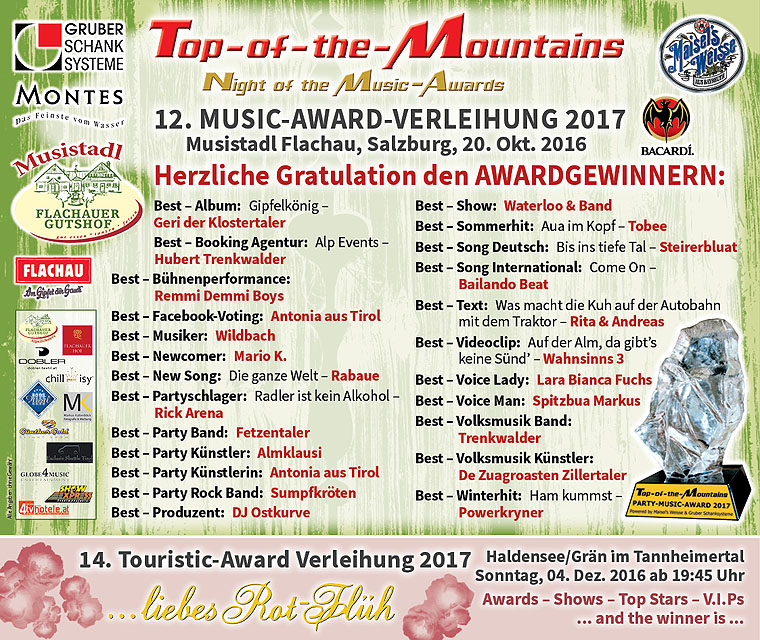 Top of the Mountains – 12. Musik Awards