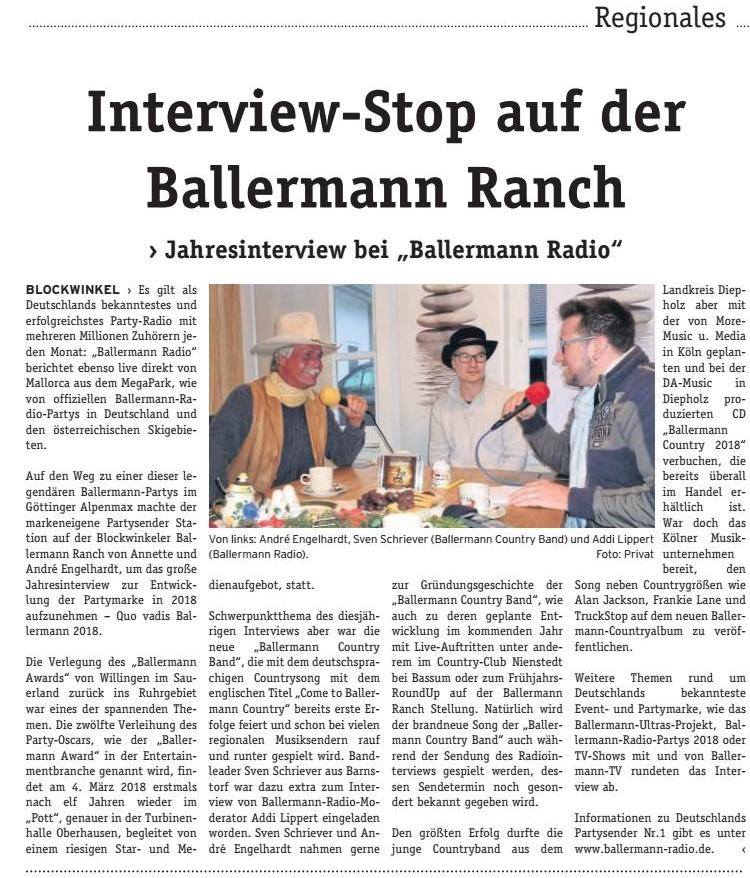 Interview auf der Ballermann Ranch