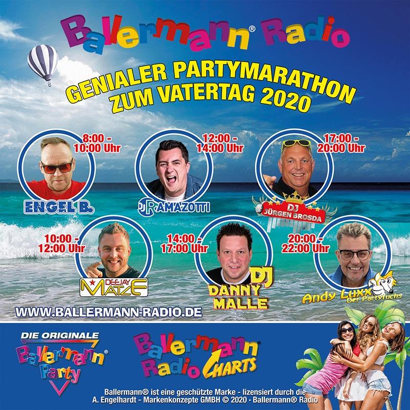 Genialer Partymarathon am Vatertag 2020: Party ohne Ende!