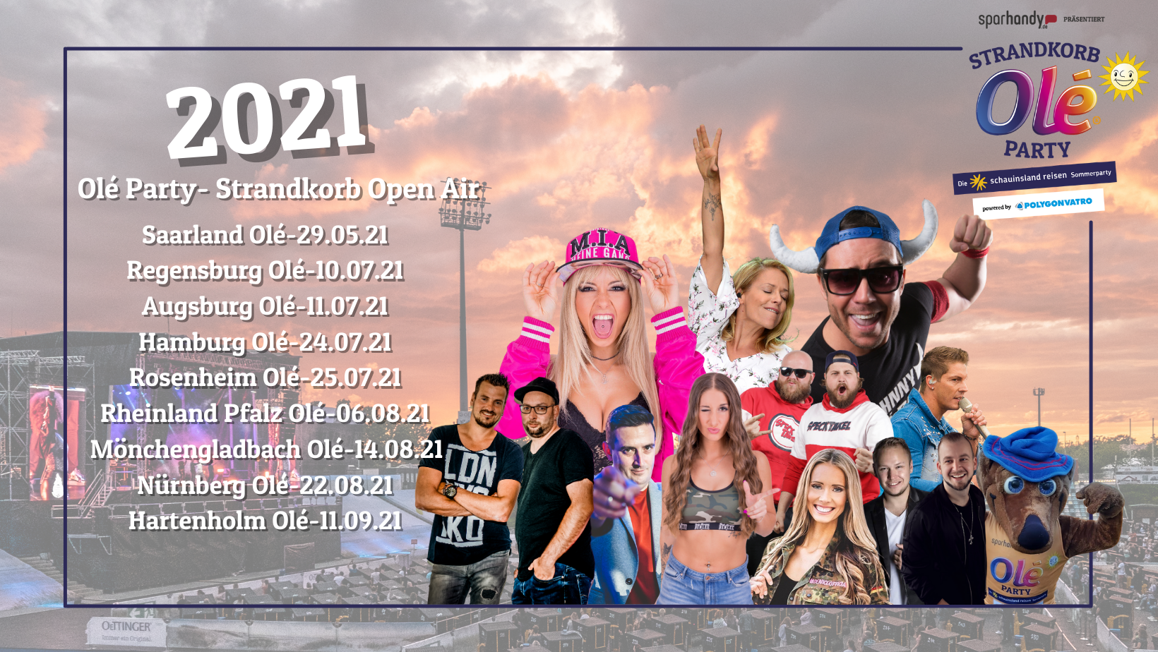 Die Olé Party-Tour wird Teil der STRANDKORB Open Air Deutschlandtour 2021!