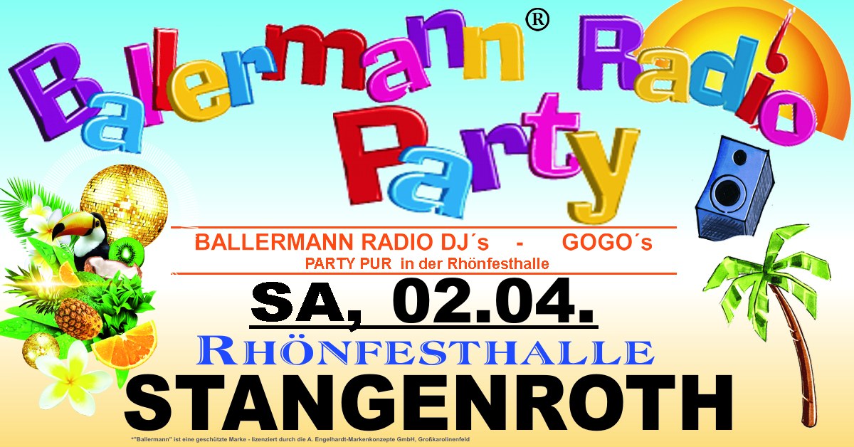Eventtipp: Partyalarm in Stangenroth mit Ballermann Radio
