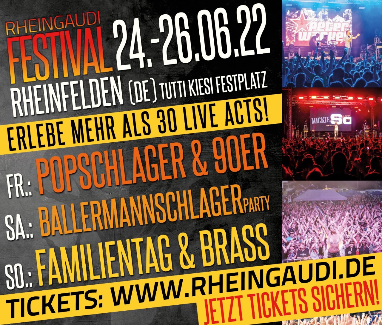 Rheingaudi Festival vom 24. – 26.6.22: So sieht das Party-Programm aus