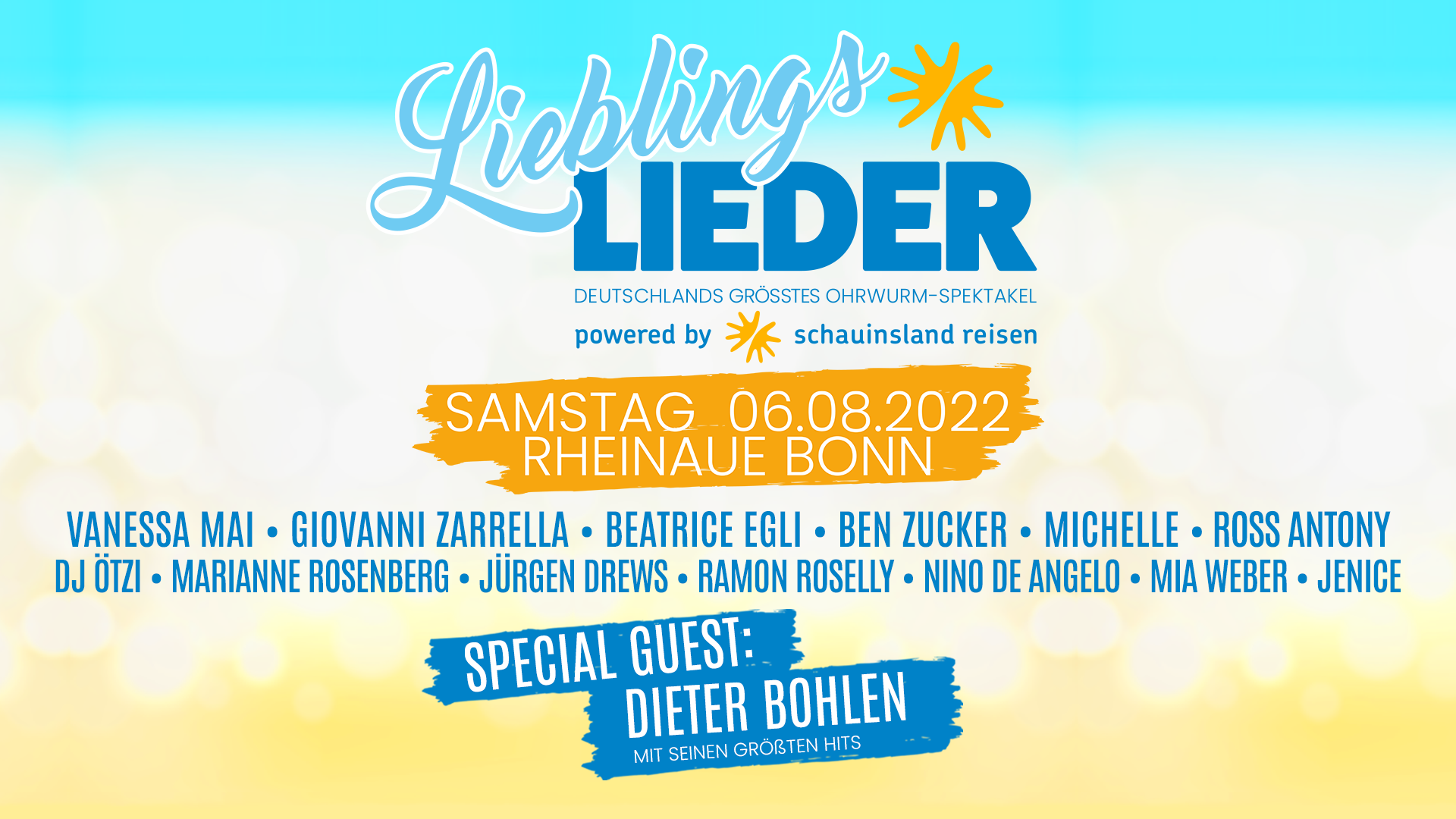 Vanessa Mai, Beatrice Egli, Jürgen Drews & Co.: Bester Schlager beim heiß begehrten Event „Lieblingslieder“ am 06.08.2022