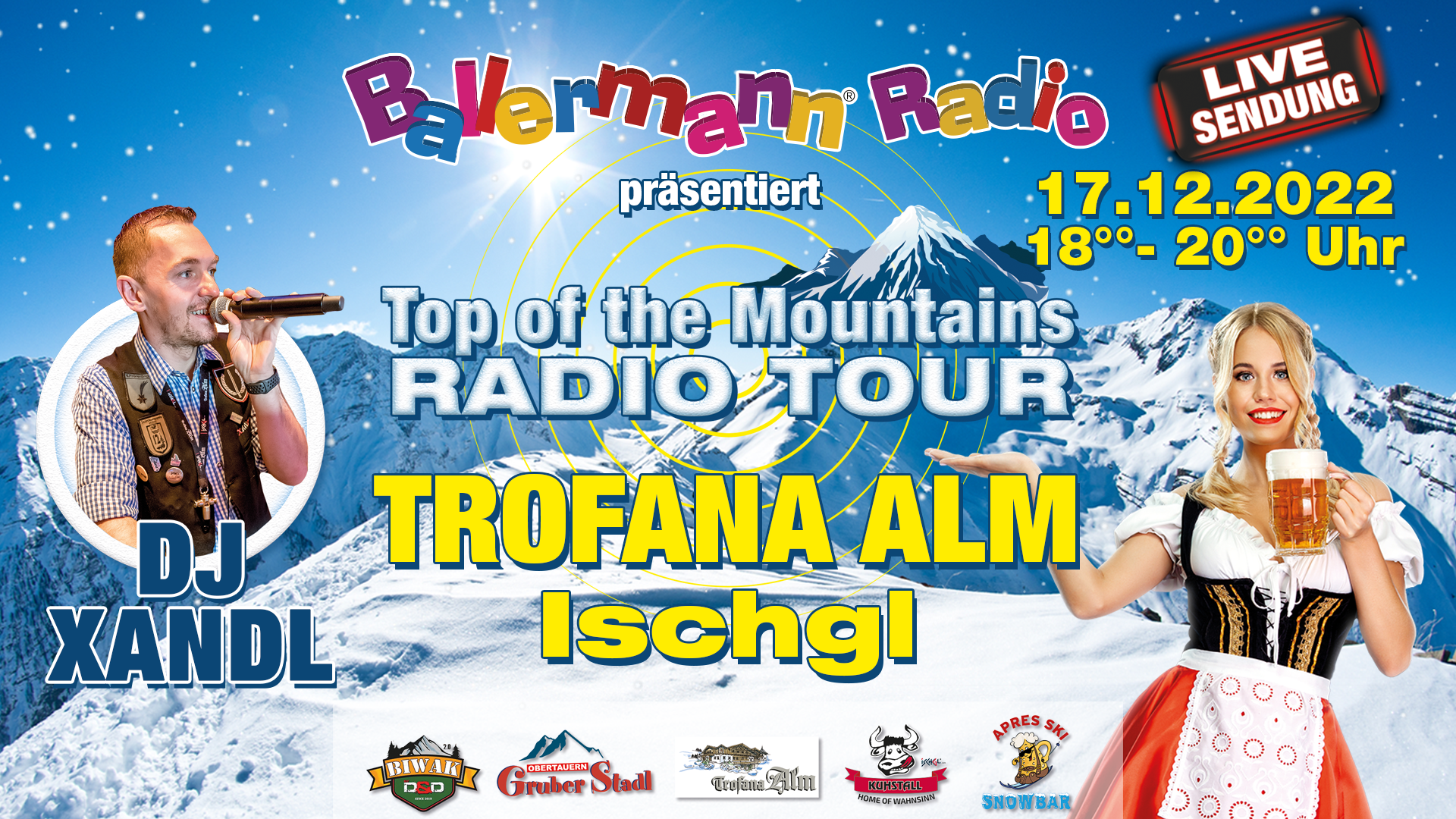 Highlight im Dezember: Ballermann® Radio on Tour – Liveschaltung aus der Trofana Alm