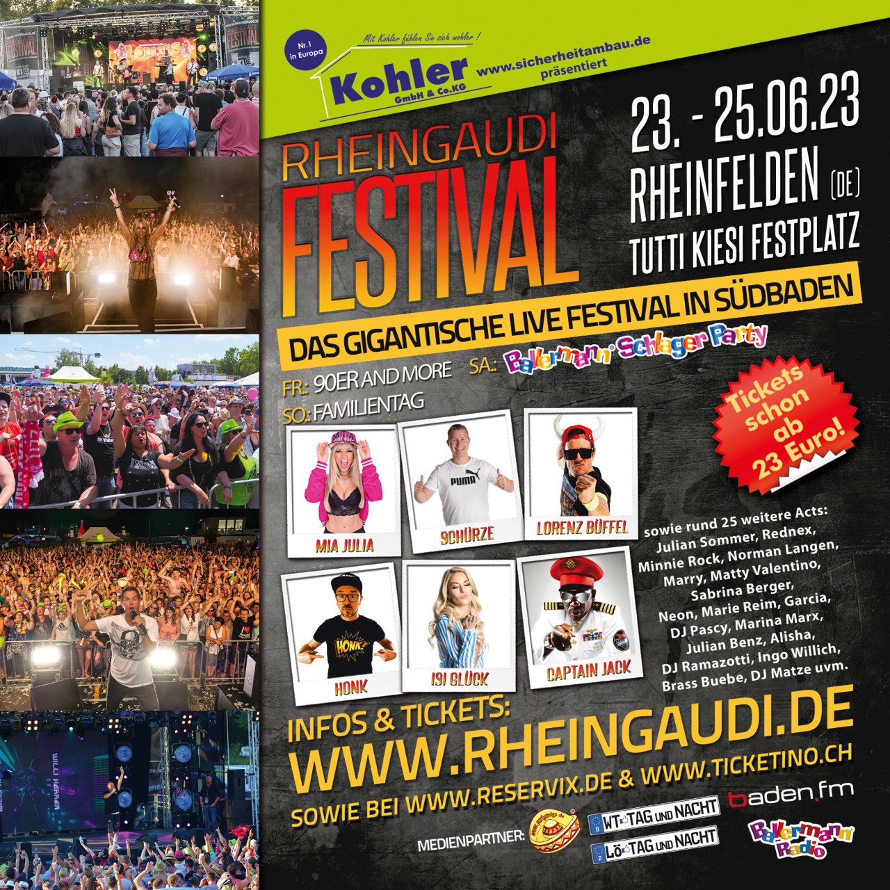 Party bis zum Anschlag: RheinGaudi Festival vom 23. – 25.06.23