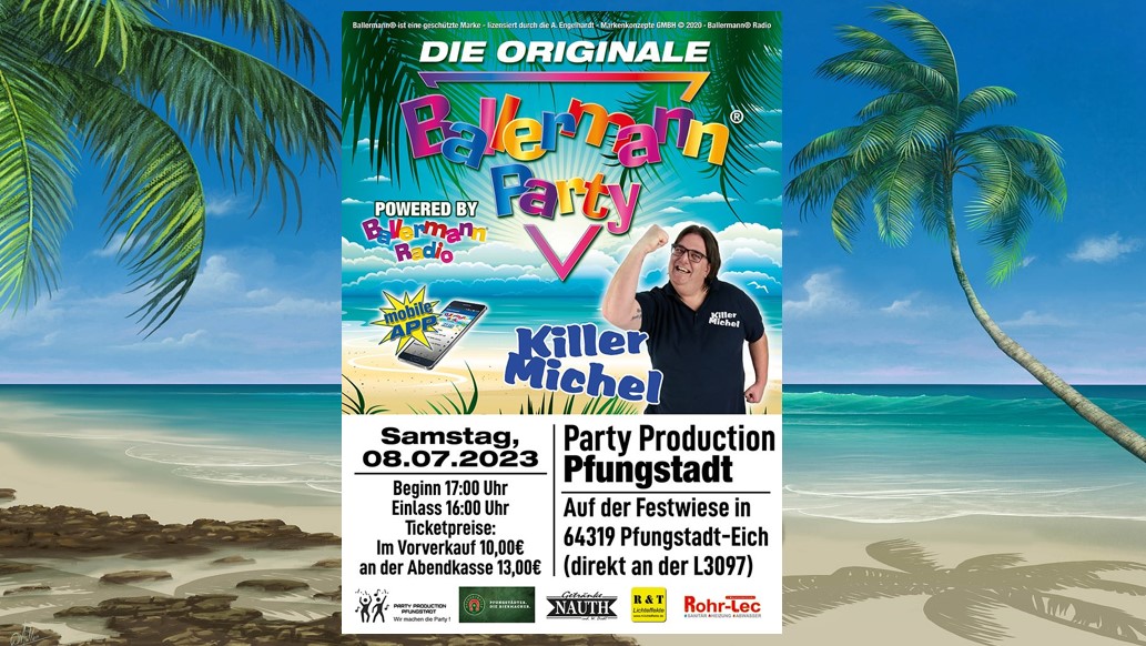 100% Mallorcafeeling: Ballermann Party in Pfungstadt