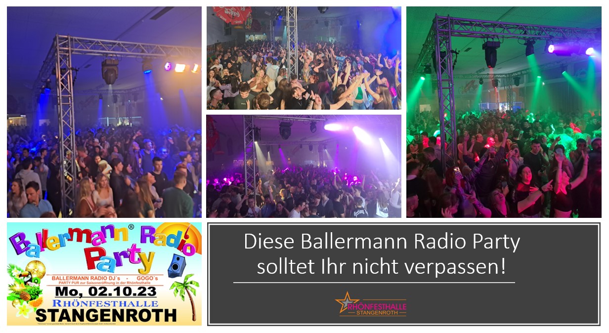 Eventtipp: Die Ballermann Radio Party in Stangenroth (02.10.23)