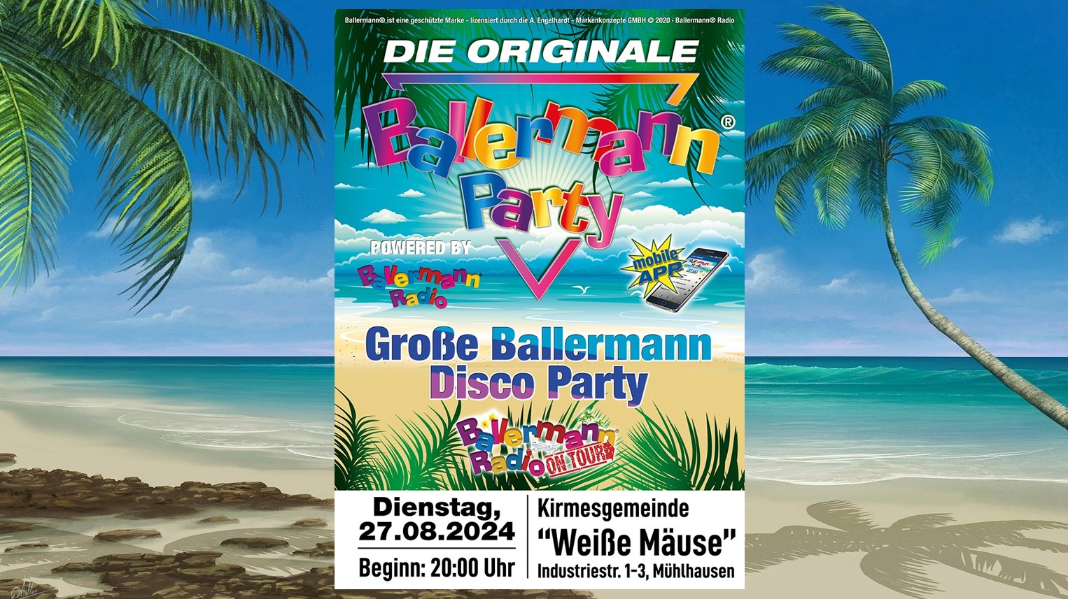 Kirmesgemeinde „Weiße Mäuse“: Ballermann Party geht in die 3. Runde!