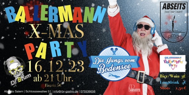 Mallorcafeeling zu Weihnachten: Die Ballermann X-mas Party im Abseits Salem