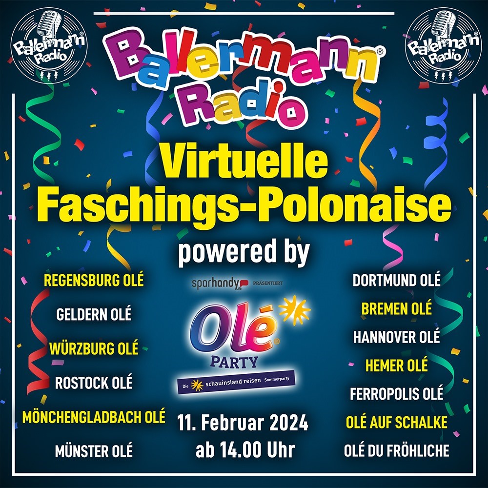 Partyspaß pur: Virtuelle Faschings-Polonaise