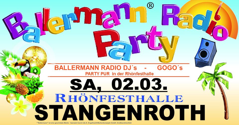 Termin vormerken: Die Ballermann Radio Party in Stangenroth