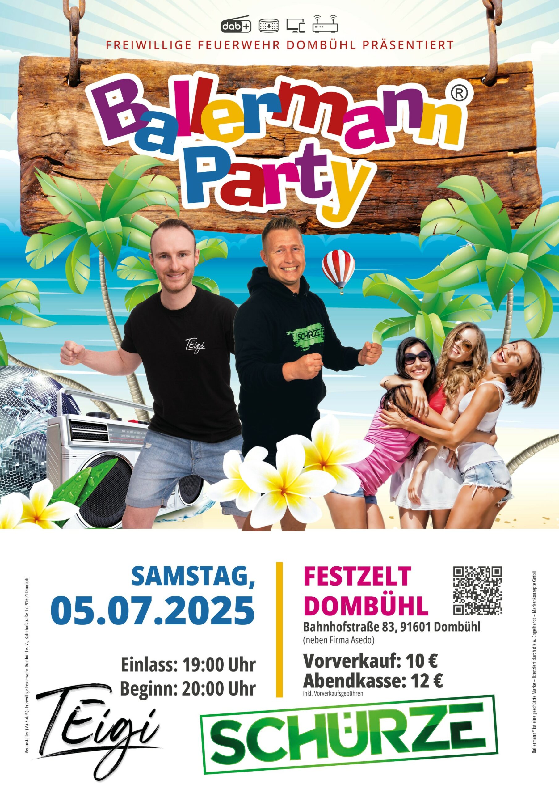 Vollgas Party! FFW Markt Dombühl feiert Ballermann Party zum 150-jährigen Jubiläum