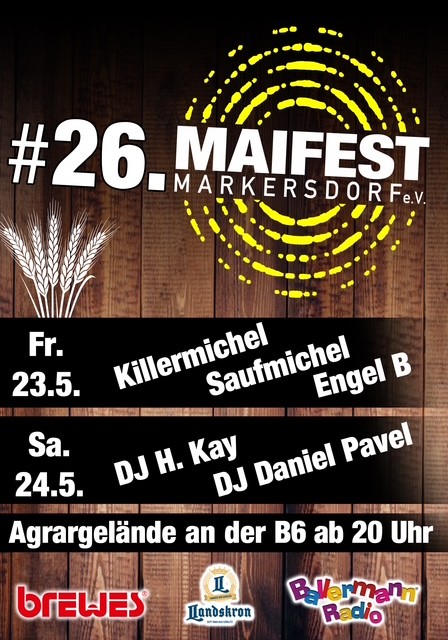 Party, Bühnenfeuerwerk & gute Laune beim 26. Maifest Markersdorf