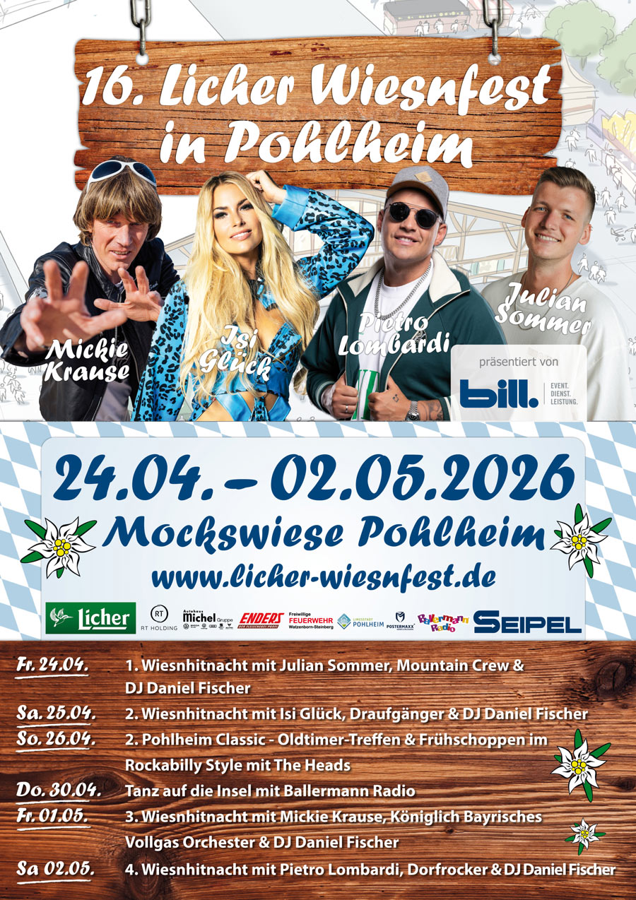 Vorverkauf gestartet: Das 16. Licher Wiesnfest in Pohlheim